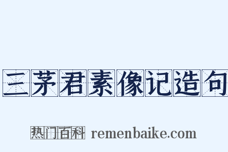 三茅君素像记造句是什么意思的图片